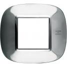 BTICINO - HB4802AXL Elliptical cover plate 2 modules - inox polished Alessi 