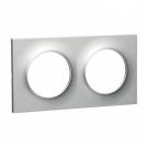 SCHNEIDER ELECTRIC - S520704E Odace Styl  cover frame 2 gang  aluminium