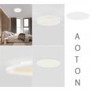 NOVA LUCE - Плафон  Д:40, В:5 см.    9030508   AOTON ⚡ LED 35W ⚡ 3279Lm ⚡ 2700 + 3000K ⚡ 220-240V ⚡ IP20 ✴ Пясъчнобял