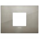 VIMAR - 19652.08 - Classic plate 2centrM metal brushed inox