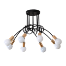 ELMARK - MYA CEILING LAMP 8XE27 BLACK/GOLD - 955MYA8