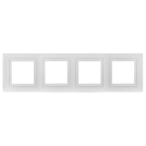 SCHNEIDER ELECTRIC - MGU2.008.18 Unica Basic - cover frame - 4 gang - white/white