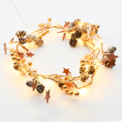 ACA LIGHTING - 20 LED Коледен гирлянд с медна жица 1.8m топло бяла светлина 1.2W, с батерии 2xAA / LR6 1.5V вътрешно приложение IP20 X07201147