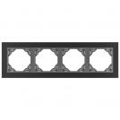 EFAPEL - FOUR GANG FRAME BLACK/GREY 90940 TPS LOGUS 90 Animato