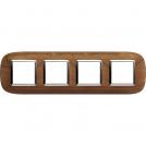 BTICINO - HB4802/4LCA Elliptical cover plate 4х2modules - cherrywood 