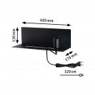 PAULMANN - Аплик с рафт  78920  DEVARA⚡E27⚡230V⚡max. 40W dimmable✴Черен (6)