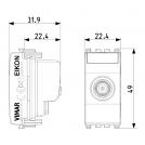 VIMAR - 20300.10 - TV-RD-SAT through-line outlet grey (1)