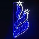 ACA LIGHTING - 2 BETHLEHEM STARS LEFT 628 LED 2-WIRE ROPE LIGHT 9,6m STRING LIGHTS BLUE&CW STEADY IP65 180x80cm 1.5m LEAD CABLE X1762826117L