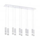 EGLO - Пендел ПЕ 10xGU10 10x5W L-1170 H-1500 бяло/прозрачно 'BERNABETA 39703