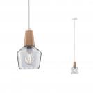 PAULMANN - Пендел  79745   Neordic Ylvie⚡ E27⚡ 1 х max. 20W✴Дърво / Прозрачен 