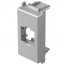 TEM - KM50ES Face plate RJ45 Keystone 1M, color Silver matt, Modul