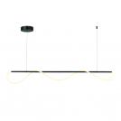 ACA LIGHTING -  ZM36LEDP190BK ^PENDANT LAMP LED 60W 3000K 3300LM WAVE BLACK METAL IP20 190Χ6XΗ215CM