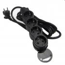 LEGRAND - 695028 Multi-outlet extension - 4x2P+E - 3 m cord black