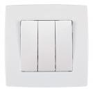 ELMARK - 190064 - THREE BUTTONS ONE WAY SWITCH WHITE METALLIC CITY 