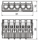 OBO BETTERMAN - Universal plug-in terminal, 5x0.2 - 4 mm² 450V 32A 2054425 (1)