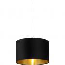SEARCHLIGHT - Абажур   31040BK   Black and Gold Velvet Drum ⚡1 х HALOGEN 60W⚡ B22 E14 E27