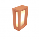 ACA LIGHTING - Градиски Аплик 300mm х 200mm IP65 E27 7W Цимент Terracotta & PC DIFFUSER MK062TC