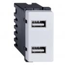 ELMARK - 26014 - USB SOCKET DOUBLE WHITE LECCE 