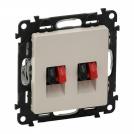 LEGRAND - 7 532 78 Double loudspeaker socket Valena Life - with cover plate - ivory