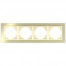 EFAPEL - FOUR GANG FRAME GOLD/GOLD 90940 TOU LOGUS 90 Metallo