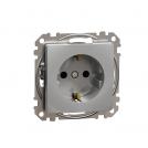 SCHNEIDER ELECTRIC - SDD113022 Sedna Design & Elements - Outlet schuko with child protection, screwless mounting, 2P+E, 16A, 250V, aluminium