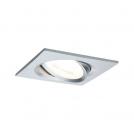 PAULMANN - Луна 93455  LED recessed light Nova Coin single light pivoting square 84x84mm 50° Coin✴6W⚡470lm⚡230V⚡2700K✴Полиран алуминий 