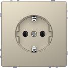 SCHNEIDER ELECTRIC - MTN2301-6033 Socket-outlet, Merten System Design, complete product, 2P + E, 16A, Schuko, screwless terminals varnished, sahara
