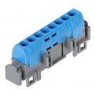 LEGRAND - IP2X terminal block - neutral (blue) - 8 x 1.5 to 16² - L. 75 mm 4842