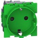 BTICINO - KV4141 German standard socket 16A 2 modules - green