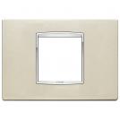 VIMAR - 20652.C07 - Classic plate 2centrM Bright Metallic champagne