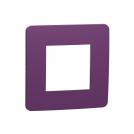 SCHNEIDER ELECTRIC - NU280214 New Unica - cover frame - 1 gang - 1 x 2 modules - plum/ white