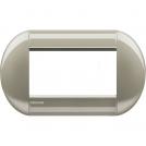 BTICINO - LNB4804TC Round cover plate 4 modules - titanium polished 