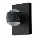 EGLO - Фасадно осветително тяло  IP44 ВЛ-АП-LED 2X3,7W 2х280lm 3000K черно 'SESIMBA' 94848