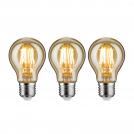 PAULMANN - 5075   1879 Filament 230V LED bulb ⚡ E27 ⚡ 3x470lm ⚡ 3x6W ⚡ 1700K dimmable ✴ Gold