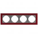 EFAPEL - FOUR GANG FRAME BURGUNDY/GREY 90940 TBS LOGUS 90 Animato
