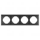 EFAPEL - FOUR GANG FRAME BLACK 90940 TPM LOGUS 90 Aquarella