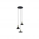 NOWODVORSKI - Hanging lamp  8030 HERMANOS III BLACK/SOLID BRASS • GU10 3 x 10W only LED • IP20