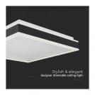V-TAC - 38W LED Designer Ceiling Light Square Black 4000K 4000lm Dimmable SKU: 6914  (4)