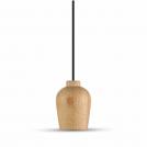 V-TAC - 3721 VT-7778 WOODEN PENDANT LIGHT -BLACK WIRE