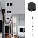 NOVA LUCE - Луна за повърхностен монтаж   Д:8.5, Ш:8.5, В:10 см.    9030420   RENDE ⚡ LED GU10 ⚡ 1x10W ⚡ 220-240V ⚡ IP20 ✴ Пясъчночерен
