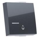 ACA LIGHTING - MODYS BUTTON WITH INDICATOR & BELL SYMBOL 2M. ANTHRACITE 10101333062