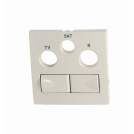 EFAPEL - Face plate for R - TV - SAT multimedia outlets  IVORY 90773 TMF LOGUS 90