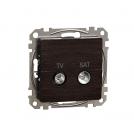 SCHNEIDER ELECTRIC - SDD181474S Sedna Design & Elements - TV/SAT Rosette 7db/3db, intermediate , wenge
