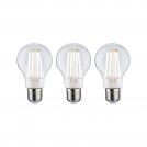 PAULMANN - LED Крушки 3бр.   29132   Eco-Line Filament 230V LED bulb E27 set of 3 ⚡ 3x840lm ⚡ 3x4W ⚡ 3000K ✴ Прозрачен 