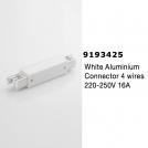 NOVA LUCE - Straight Connector to Connect Two Track Sections End to End  L:10, W:3.2 cm.  9193425  4-WIRES TRACK ✴ White   