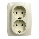 ACA LIGHTING - Двоен Контакт Шуко 16A PRIME слонова кост 1000116202
