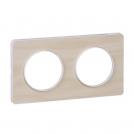 SCHNEIDER ELECTRIC - S520804M Odace Touch cover frame 2 gang  wood nordic & white border