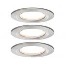 PAULMANN - Луни (3бр.) 93873  LED recessed light Nova Plus Coin basic set rigid IP44 round 78mm Coin✴3x6W⚡3x470lm⚡230V dimmable⚡2700K