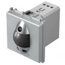 TEM - EM32ES Motion sensor PIR, 110°, range 8m @ h=1.2m, ≤ 80W, requires neutral, 2M, color Silver matt, Modul