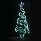 ACA LIGHTING - CHRISTMAS TREE 270&200 LED 7.5m 2-WIRE ROPE+STRING LIGHTS, CW+GREEN STEADY, IP65, 750x200CM, 1.5m LEAD CABLE X082702219N